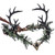 MOSTORY Light up Elf Crown, Black Gothic Flower Antler Circlet