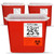 Oakridge Products Sharps Container for Home Use and Professional 5 Quart (3-Pack), Biohazard Needle and Syringe Disposal, Horizontal Drop Style Lid with levers, CDC Certified