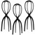 Dreamlover Wig Stand Tall 19.7 Inches for Long Wigs, Black, 3 Pack