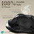 ZIMASILK 22 Momme 100% Mulberry Silk Bonnet for Sleeping Women, Black