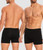 YESWEL Men's Incontinence Underwear, Leak Proof Washable Reusable Cotton Boxer Brief, Heavy Flow Bladder Leak 3 Pack (Black, Medium)