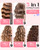 Lopeie 5 in 1 Curling Iron with Thermal Brush and 4 Interchangeable Ceramic Barrels(1/2 to 1 1/2 inch), Curling Wand Set, Fast Heating, Dual Voltage Hair Curler, Gifts for Women