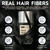 Hair Illusion Black Real Hair Fibers for Thinning Hair - 100% Natural Texture, Non Synthetic Hair Fibers - Bald Spot Cover Up for Women & Men - 18 Gram