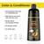 KINGMING Dark Brown Hair Dye Shampoo 3 in 1 for Gray Hair