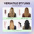 Wavytalk 3 in 1 Curling Wand Set with Heated Round Brush,Versatile Styling
