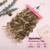 REECHO Curly Hair Extensions, 4PCS 16 inch Clip in Hair Extensions Lace Weft Short Curly Hair Extension Clip Ins Invisible Natural Hairpieces for Women, Light Brown with Blonde Highlights