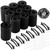WILLBOND 141 Pcs Plastic Hair Rollers Set with Clips and Pins,Black