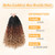 Yewell 14 Inch Goddess Box Braids Crochet Hair Curly Ends 9 Packs 1B/30/27#