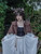 MOSTORY Dark Flower Deer Antlers Headband, Gothic Floral Reindeer Headpiece