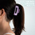 Mello Small Hair Clip - Flexible Comfort Hair Claw for Women, Strong Hold for Thick & Thin Hair Styling, Durable Material, Matte Non-Slip Finish, Made in Korea, Patent Pending (Purple, Small)