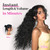 KooKaStyle Long Black Curly Synthetic Drawstring Ponytail Extension