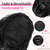 KooKaStyle Long Black Curly Synthetic Drawstring Ponytail Extension