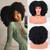 Afro Curly Wig with Bangs Short Kinky Curly Synthetic Wig for Black Women