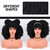Afro Curly Wig with Bangs Short Kinky Curly Synthetic Wig for Black Women