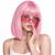 SUKRI Pink Bob Wig with Bangs for Women- Cospaly,Funny,Color straight Wigs