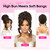 REECHO Messy Bun Hair Piece with Bangs - 2-in-1 Hair Bun Hairpieces Curly Updo Wig & Hair Topper with Long Side Bangs Natural-Looking Drawstring Ponytail Extension for Women - Black