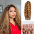 OQ HAIR 4/27 Highlight Burmese Curly Feather Crochet Hair 18 Inch 150g