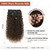 Flufymooz Clip in Hair Extensions, 4PC 100％ Pure Protein Silk Hair Extensions Long Soft Natural Hairpiece 20 Inch Curly Hair Extension for Women (Dark Almond brown with copper)