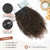 Flufymooz Clip in Hair Extensions, 4PC 100％ Pure Protein Silk Hair Extensions Long Soft Natural Hairpiece 20 Inch Curly Hair Extension for Women (Dark Almond brown with copper)