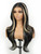 13×4 Skunk Stripe Lace Front Wigs for Women 26″ Synthetic Glueless Wig