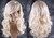 BERON 24" Stylish Long Curly Blonde Hair Wig Party Perruque (Blonde)