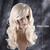 BERON 24" Stylish Long Curly Blonde Hair Wig Party Perruque (Blonde)