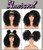 ANNISOUL Curly Wigs for Black Women Afro Curly Wig with Bangs Synthetic Wig