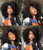 ANNISOUL Curly Wigs for Black Women Afro Curly Wig with Bangs Synthetic Wig
