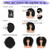 ANNISOUL Curly Wigs for Black Women Afro Curly Wig with Bangs Synthetic Wig
