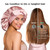 YFONG 100% Mulberry Silk Bonnet for Sleeping Women Men, Large Double Layer