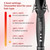 SAOSA 1 1/2 Inch Curling Iron, Tourmaline Ceramic Extra Long Barrel Curling Iron 1.5 Inch with Auto Shut-Off, Dual Voltage 110-240V Hair Curler Suitable for Travel, Including Glove