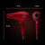 TREZORO Professional Hair Dryer with 2 Concentrator Nozzles, 2000W, Red