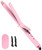 FARERY Long Barrel Curling Iron 1 Inch, Extra Long Curling Iron for Thin Hair, Infused Argan Oil & Keratin, 11 Adjustable Temp, Include Clips & Silicone Pad, Pink