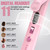 FARERY Long Barrel Curling Iron 1 Inch, Extra Long Curling Iron for Thin Hair, Infused Argan Oil & Keratin, 11 Adjustable Temp, Include Clips & Silicone Pad, Pink