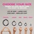 PuffCuff Just Try It Starter Set – 5 Hair Clamp Sizes, Black