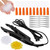 Lothee K Tip Hair Extensions Kit with Heat Iron Finger Protector, Black