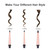 JAETON Curling Iron Wand Set 3 in 1 with 0.35"-1.25" Ceramic Barrels