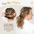 Curlfriend Mini Mulberry Silk Scrunchies for Women, Onyx Black, 4 Pack