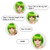 LIULIUBTY 9 Pieces Short Bob Hair Wigs 12" Straight with Flat Bangs Synthetic Fluorescence Colorful Cosplay Daily Party Costume for Women+ Free Wig Cap (Colors Set 2,with Wig Cap)