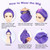 Kids 33 Inches Long Purple Braid Anime Costume Wig for Halloween