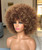 HIHOO Afro Wigs for Black Women with Bangs 70s Big Afro Kinky Curly Wig