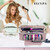 ELCUPA Large Hair Tools Travel Bag with Iron Mat - 2in1 Hair Tools Organizer for Hair Dryer Brush, Flat Irons, Straighteners, Curling Irons, Hair Bag, Makeup Bag, Cosmetic Bag for Travel Essentials