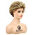 Baruisi Short Fluffy Brown Wigs for Women Natural Looking Synthetic Curly Hair Wig with Bangs