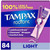 Tampax Radiant Tampons, with LeakGuard Braid, Light Absorbency, Up to 100% Leak and Odor Free Protection, Unscented, 84 Count (3 Packs of 28)