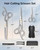ULG 7 Pcs Hair Cutting Scissors Shears Kits with Eyebrow Scissors