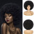 Soft Afro Wigs For Women 70s Black Afro Kinky Curly Hair Wig With Bangs