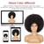 Soft Afro Wigs For Women 70s Black Afro Kinky Curly Hair Wig With Bangs