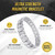 MagnetRX® Ultra Strength Magnetic Bracelet - Effective Stainless Steel Magnetic Bracelets for Men - Adjustable Bracelet Length with Sizing Tool for Perfect Fit (Silver)