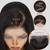 LAYSHAGO Synthetic Lace Front Wigs Pre Plucked 13x4 HD Lace Black Wigs