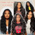 LAYSHAGO Synthetic Lace Front Wigs Pre Plucked 13x4 HD Lace Black Wigs